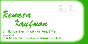 renata kaufman business card